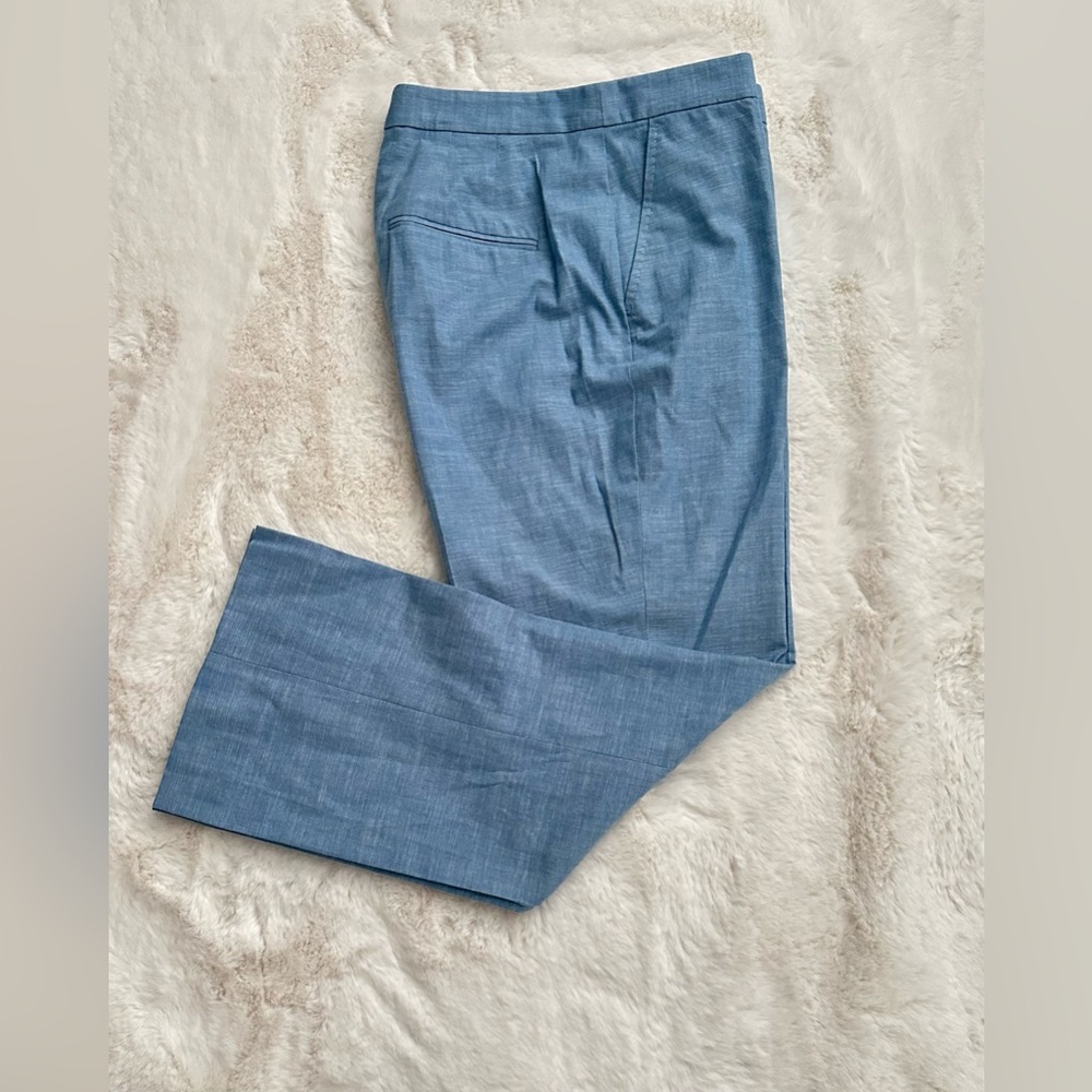 Polo Ralph Lauren Chambray Kick-Flare Crop 💯% cotton Pant , Size 6. - Picture 9 of 10